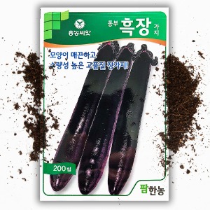 흥농 흑장 가지씨앗(200립) 고품질 장가지